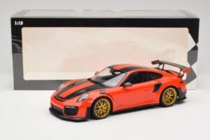 Porsche 911 991.2 GT2 RS Orange Weissach Package Golden Wheels Minichamps 1:18 155068305 Diecast - image 6 of 6