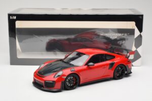 Porsche 911 GT2 RS 991.2 Red Black Wheels Minichamps 1:18 155068307 Diecast - image 6 of 6