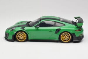 Porsche 911 991.2 GT2 RS Weissach Package British Racing Green & Golden Wheels Minichamps 1:18 153068318 Diecast - image 3 of 6