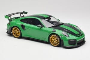 Porsche 911 991.2 GT2 RS Weissach Package British Racing Green & Golden Wheels Minichamps 1:18 153068318 Diecast - image 4 of 6