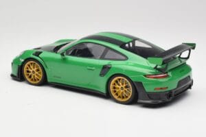 Porsche 911 991.2 GT2 RS Weissach Package British Racing Green & Golden Wheels Minichamps 1:18 153068318 Diecast - image 5 of 6