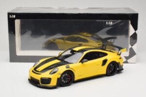 Porsche 911 991.2 GT2 RS Weissach Package Yellow with Black Wheels Minichamps 1:18 155068311 Diecast - image 6 of 6