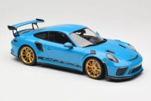 Porsche 911 991.2 GT3 RS Blue With Golden Wheels Minichamps 1:18 155068222 Diecast - image 4 of 6