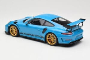 Porsche 911 991.2 GT3 RS Blue With Golden Wheels Minichamps 1:18 155068222 Diecast - image 5 of 6