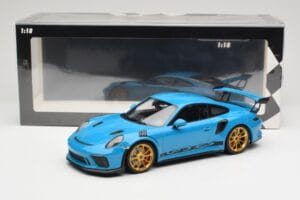 Porsche 911 991.2 GT3 RS Blue With Golden Wheels Minichamps 1:18 155068222 Diecast - image 6 of 6