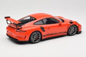 Porsche 911 991.2 GT3 RS Lava Orange & Silver Wheels Minichamps 1:18 155068225 Diecast - image 2 of 6