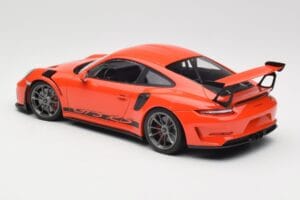 Porsche 911 991.2 GT3 RS Lava Orange & Silver Wheels Minichamps 1:18 155068225 Diecast - image 5 of 6