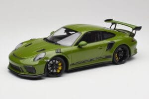 Porsche 911 991.2 GT3 RS Lizard Green With Black Wheels Minichamps 1:18 155068233 Diecast