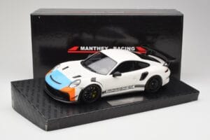 Porsche 911 991.2 GT3 RS Manthey Racing White & Blue & Orange Minichamps 1:18 MR-911-GT3RS-1805 Diecast - image 6 of 6