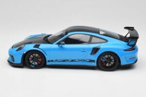Porsche 911 991.2 GT3 RS Miami Blue Weissach Package & Black Magnesium Wheels Minichamps 1:18 153068231 Diecast - image 3 of 6