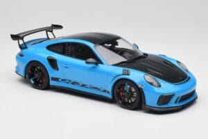 Porsche 911 991.2 GT3 RS Miami Blue Weissach Package & Black Magnesium Wheels Minichamps 1:18 153068231 Diecast - image 4 of 6