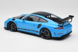 Porsche 911 991.2 GT3 RS Miami Blue Weissach Package & Black Magnesium Wheels Minichamps 1:18 153068231 Diecast - image 5 of 6