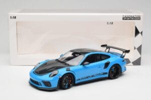 Porsche 911 991.2 GT3 RS Miami Blue Weissach Package & Black Magnesium Wheels Minichamps 1:18 153068231 Diecast - image 6 of 6