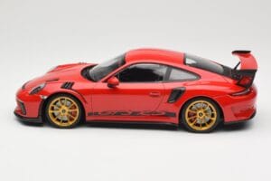 Porsche 911 991.2 GT3 RS Red With Golden Wheels Minichamps 1:18 155068220 Diecast - image 3 of 6