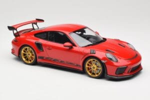 Porsche 911 991.2 GT3 RS Red With Golden Wheels Minichamps 1:18 155068220 Diecast - image 4 of 6