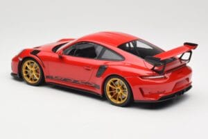 Porsche 911 991.2 GT3 RS Red With Golden Wheels Minichamps 1:18 155068220 Diecast - image 5 of 6