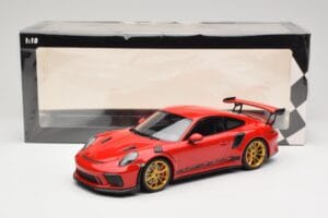 Porsche 911 991.2 GT3 RS Red With Golden Wheels Minichamps 1:18 155068220 Diecast - image 6 of 6
