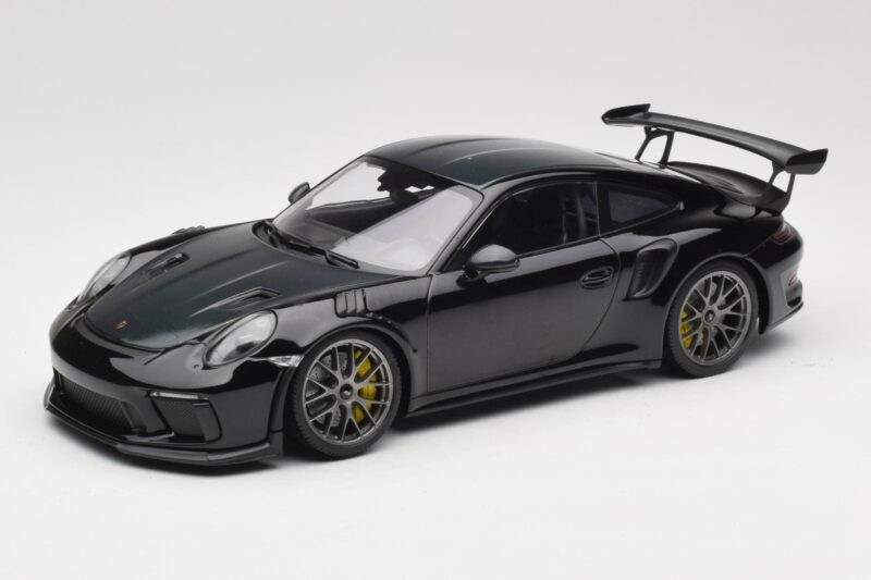 Porsche 911 991.2 GT3 RS Weissach Package Black Silver Magnesium Wheels Minichamps 1:18 153068229 Diecast