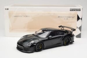 Porsche 911 991.2 GT3 RS Weissach Package Black With Black Wheels Minichamps 1:18 153068321 Diecast - image 6 of 6