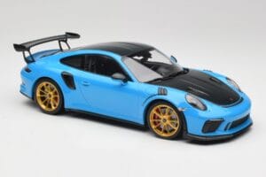 Porsche 911 991.2 GT3 RS Weissach Package Blue & Golden Wheels Minichamps 1:18 153068232 Diecast - image 4 of 6
