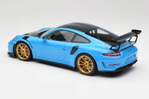 Porsche 911 991.2 GT3 RS Weissach Package Blue & Golden Wheels Minichamps 1:18 153068232 Diecast - image 5 of 6