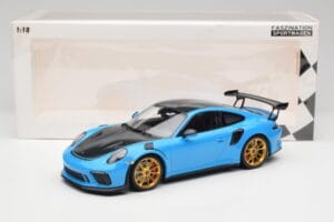 Porsche 911 991.2 GT3 RS Weissach Package Blue & Golden Wheels Minichamps 1:18 153068232 Diecast - image 6 of 6