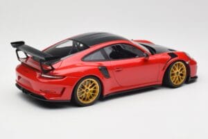 Porsche 911 991.2 GT3 RS Weissach Package Guards Red Golden Magnesium Wheels Minichamps 1:18 153068236 Diecast - image 2 of 6
