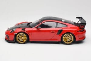 Porsche 911 991.2 GT3 RS Weissach Package Guards Red Golden Magnesium Wheels Minichamps 1:18 153068236 Diecast - image 3 of 6