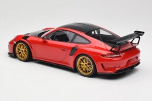 Porsche 911 991.2 GT3 RS Weissach Package Guards Red Golden Magnesium Wheels Minichamps 1:18 153068236 Diecast - image 5 of 6