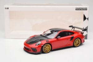 Porsche 911 991.2 GT3 RS Weissach Package Guards Red Golden Magnesium Wheels Minichamps 1:18 153068236 Diecast - image 6 of 6