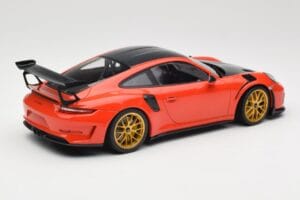 Porsche 911 991.2 GT3 RS Weissach Package Lava Orange Golden Magnesium Wheels Minichamps 1:18 153068227 Diecast - image 2 of 6