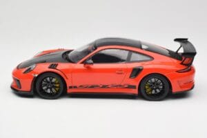 Porsche 911 991.2 GT3 RS Weissach Package Lava Orange Wording Black Magnesium Wheels Minichamps 1:18 153068226 Diecast - image 3 of 6