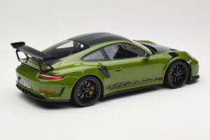 Porsche 911 991.2 GT3 RS Weissach Package Lizard Green Wording & Black Magnesium Wheels Minichamps 1:18 155068232 Diecast - image 2 of 6