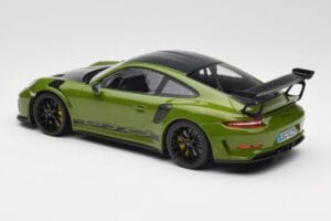 Porsche 911 991.2 GT3 RS Weissach Package Lizard Green Wording & Black Magnesium Wheels Minichamps 1:18 155068232 Diecast - image 5 of 6