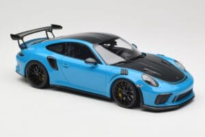 Porsche 911 991.2 GT3 RS Weissach Package Shark Blue Black Magnesium Wheels Minichamps 1:18 153068224 Diecast - image 4 of 6
