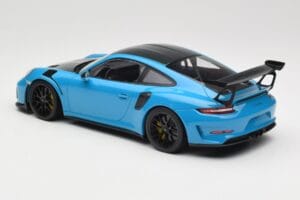 Porsche 911 991.2 GT3 RS Weissach Package Shark Blue Black Magnesium Wheels Minichamps 1:18 153068224 Diecast - image 5 of 6