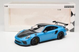 Porsche 911 991.2 GT3 RS Weissach Package Shark Blue Black Magnesium Wheels Minichamps 1:18 153068224 Diecast - image 6 of 6