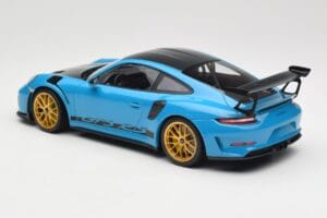 Porsche 911 991.2 GT3 RS Weissach Package Shark Blue Wording Golden Magnesium Wheels Minichamps 1:18 153068237 Diecast - image 5 of 6