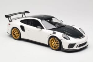 Porsche 911 991.2 GT3 RS Weissach Package White Golden Magnesium Wheels Minichamps 1:18 153068238 Diecast - image 4 of 6