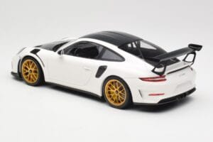 Porsche 911 991.2 GT3 RS Weissach Package White Golden Magnesium Wheels Minichamps 1:18 153068238 Diecast - image 5 of 6