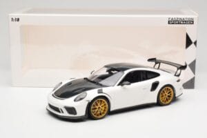 Porsche 911 991.2 GT3 RS Weissach Package White Golden Magnesium Wheels Minichamps 1:18 153068238 Diecast - image 6 of 6