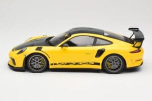 Porsche 911 991.2 GT3 RS Yellow Weissach Package Platinum Wheels Minichamps 1:18 155068221 Diecast - image 3 of 6