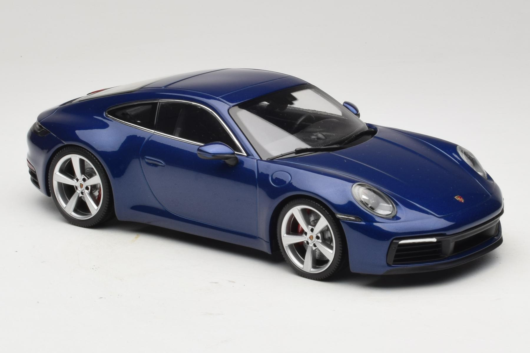 Porsche 911 992 Carrera 4S Blue Metallic Minichamps 1:18