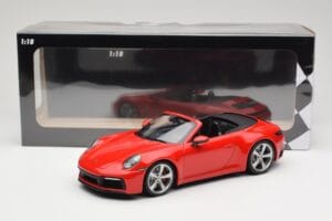Porsche 911 992 Carrera 4S Cabriolet Red Minichamps 1:18 155067331 Diecast - image 6 of 6