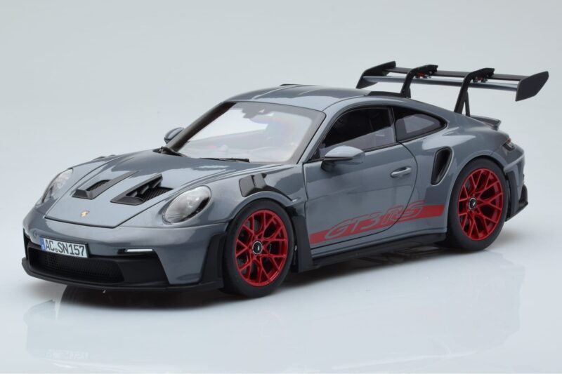 Porsche 911 992 GT3 RS Arctic Grey Pyro Red Norev 1:18 Porsche 911 992 GT3 RS Arctic Grey Pyro Red Norev 1:18 187350 Diecast