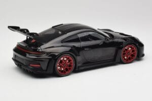 Porsche 911 992 GT3 RS Black & Red Wheels & Black Decor Minichamps 1:18 153062240 Diecast - image 2 of 6