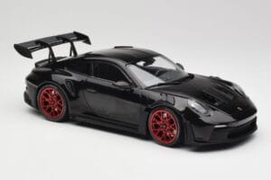 Porsche 911 992 GT3 RS Black & Red Wheels & Black Decor Minichamps 1:18 153062240 Diecast - image 4 of 6