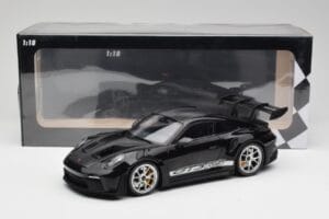 Porsche 911 992 GT3 RS Black With Silver Wheels Minichamps 1:18 155062231 Diecast - image 6 of 6