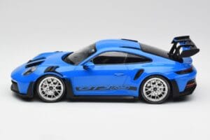 Porsche 911 992 GT3 RS Blue & Silver Wheels & Black Decor Minichamps 1:18 153062234 Diecast - image 3 of 6