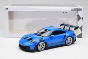 Porsche 911 992 GT3 RS Blue & Silver Wheels & Black Decor Minichamps 1:18 153062234 Diecast - image 6 of 6